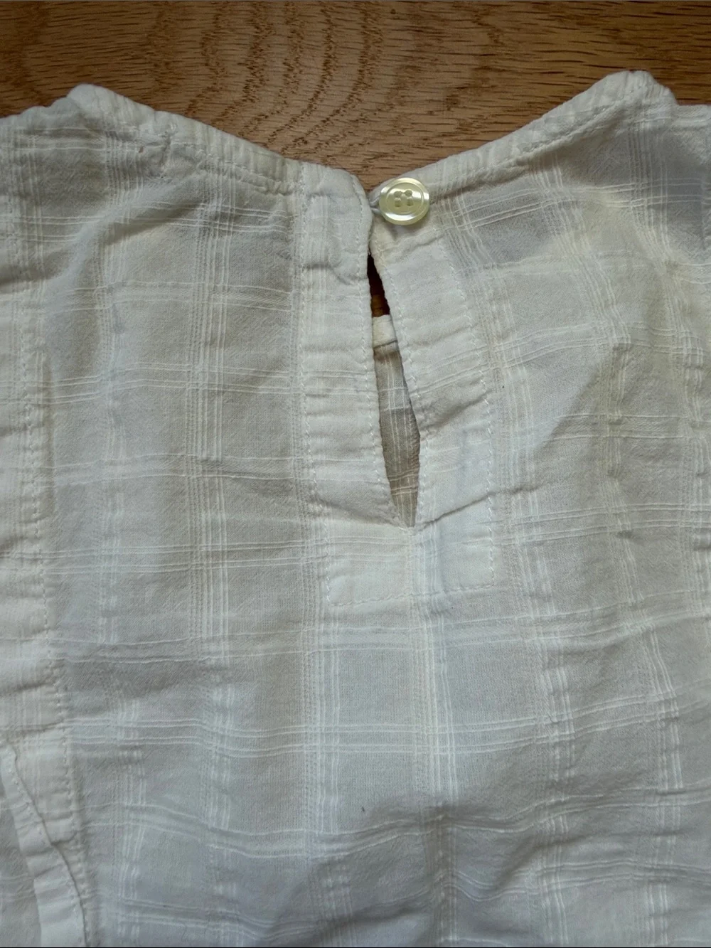 Mabo Creamy White Textured 100% Cotton Sleeveless Tank Top Girls sz 10/11